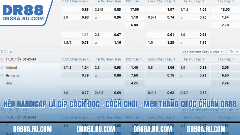 Kèo handicap là gì? Cách đọc – Cách chơi – Mẹo thắng cược chuẩn Dr88